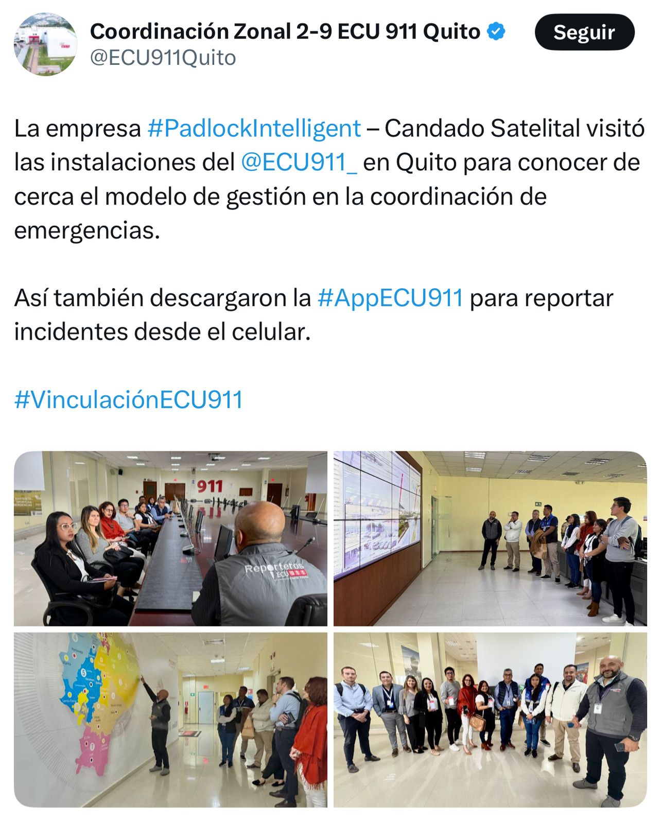 Visita de padlock a Ecu 911